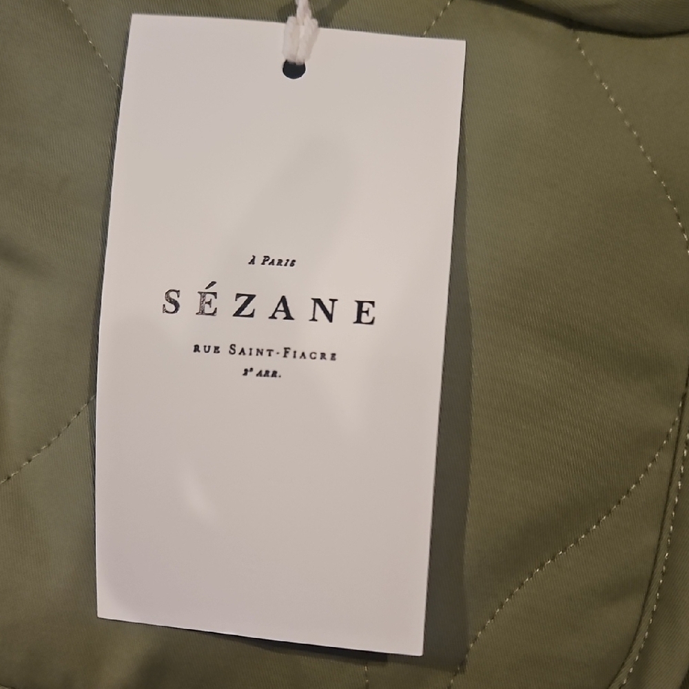 Sezane Farel Jacket Kaki Clair - Picture 2 of 8